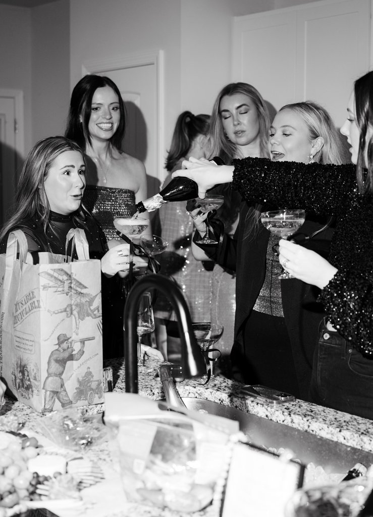 Friends enjoying birthday party